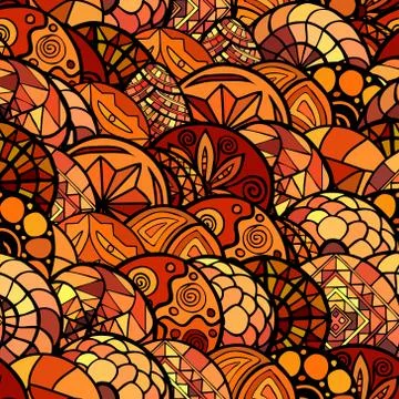 Hand drawn vector ethnic seamless pattern 스톡 일러스트