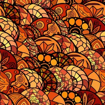Hand drawn vector ethnic seamless pattern 스톡 일러스트