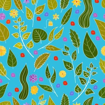 Hand drawn vector floral seamless pattern Illustrazione stock