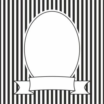 Hand drawn vector frame on black and white stripes background Stock-Illustration