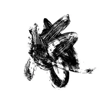 Hand drawn vector grunge paint brush stroke Stock Illustration