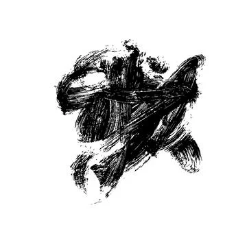 Hand drawn vector grunge paint brush stroke Stock Illustration