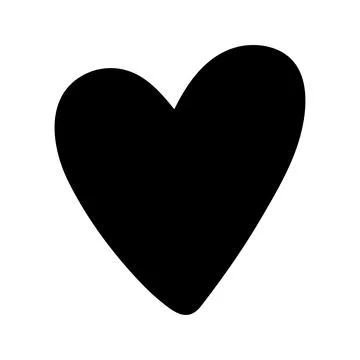 Hand drawn vector heart. Romantic doodle illustration Stock Illustration