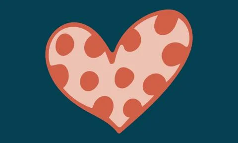 Hand drawn vector hearts illustration Stock Illustration