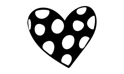 Hand drawn vector hearts illustration Stock Illustration