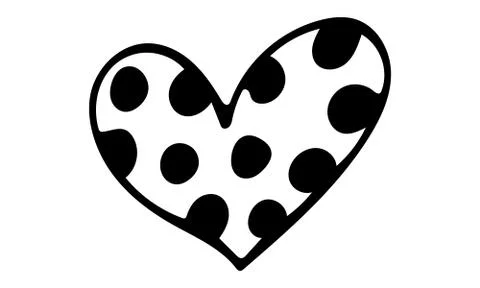 Hand drawn vector hearts illustration Stock Illustration