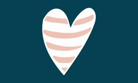 Hand drawn vector hearts illustration Stock Illustration