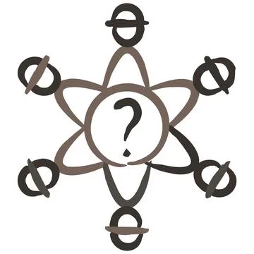 Hand-drawn vector icon illustrating collaboration, drawn with a brush Stock Illustration