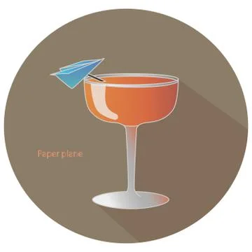 Hand drawn vector illustration of alcohol bourbon cocktail Stock Illustration