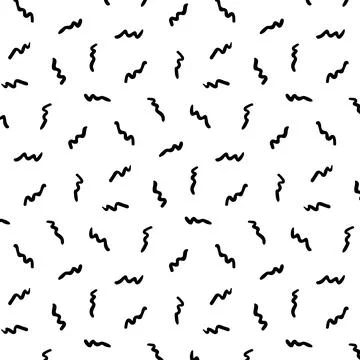 Hand drawn vector illustration of black lines pattern. 스톡 일러스트