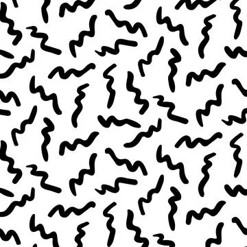 Hand drawn vector illustration of black lines pattern. Illustrazione stock