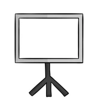 Hand drawn vector illustration of blank presentation chart. 스톡 일러스트