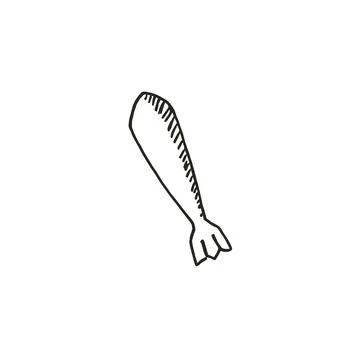 Hand drawn vector illustration bomb isolated white background Stock Illustration