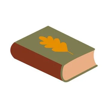 Hand drawn vector illustration of a book isolated on white background. Cozy Stock Illustration