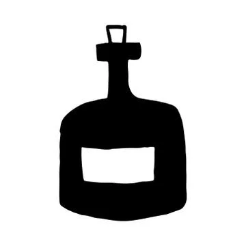 Hand drawn vector illustration of bottle Stock Illustration