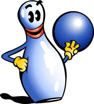 Hand-drawn vector illustration of an bowling pin Stock Illustration