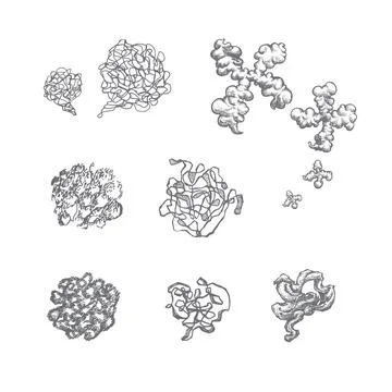 Hand drawn vector illustration of chaotic lines. Random messy line. Isolated Illustrazione stock