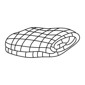 Hand drawn vector illustration of a checkered plaid in doodle style Stock Illustration