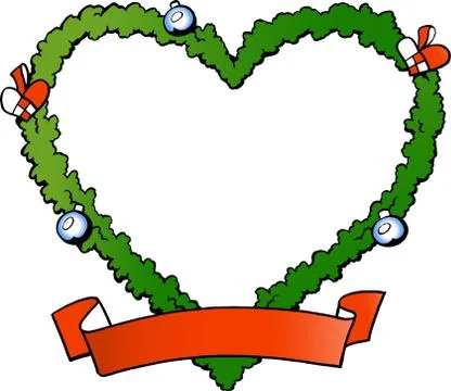 Hand-drawn vector illustration of an christmas decoration fraim Stock Illustration