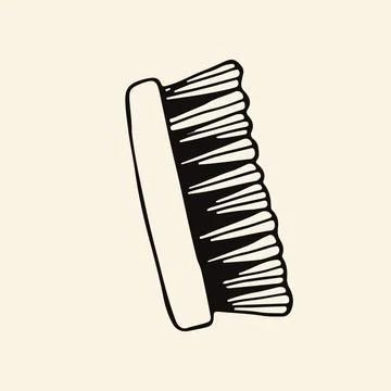 Hand drawn vector illustration of a classic scrub brush for tough cleaning Illustration