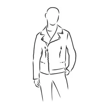 Hand drawn vector illustration. Creative black contour art work. Ink fashion  Illustrazione stock
