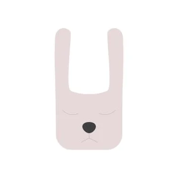 Hand-drawn vector illustration of cute rabbit, can be used for children s or Illustrazione stock