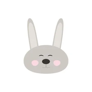 Hand-drawn vector illustration of cute rabbit, can be used for children s or Stock Illustration