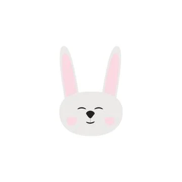 Hand-drawn vector illustration of cute rabbit, can be used for children s or Stock Illustration