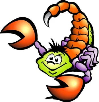 Hand-drawn vector illustration of an danger scorpion Stock Illustration