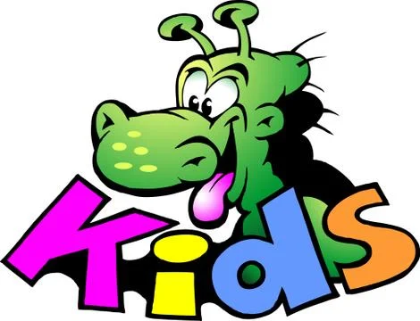 Hand-drawn vector illustration of an dinosaur for kids Stock Illustration