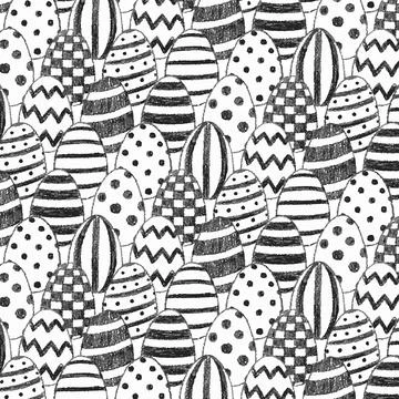 Hand drawn vector illustration of Easter egg pattern. Stockillustratie