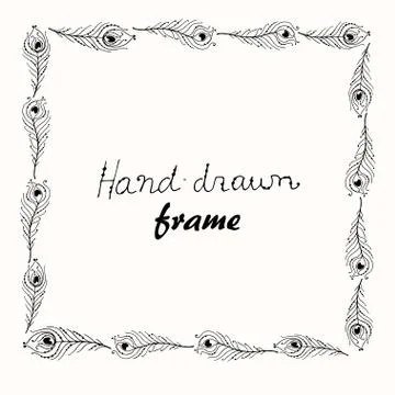 Hand drawn vector illustration frame Stock-Illustration