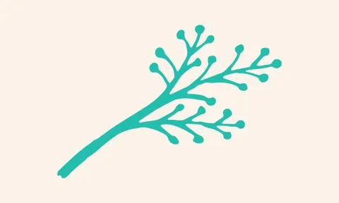 Hand drawn vector illustration of herbs Stock Illustration
