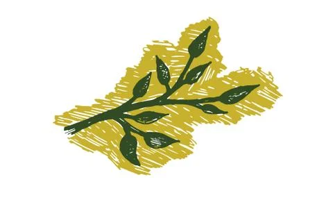 Hand drawn vector illustration of herbs Stock Illustration