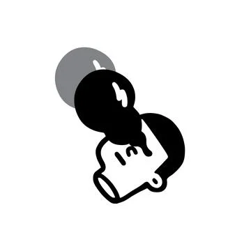 Hand drawn vector illustration of human head with smoke from eye Stock Illustration