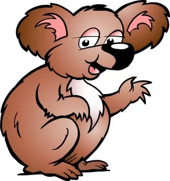 Hand-drawn vector illustration of an koala bear Stock Illustration