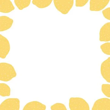 Hand drawn vector illustration of lemon with blank space for text Illustrazione stock