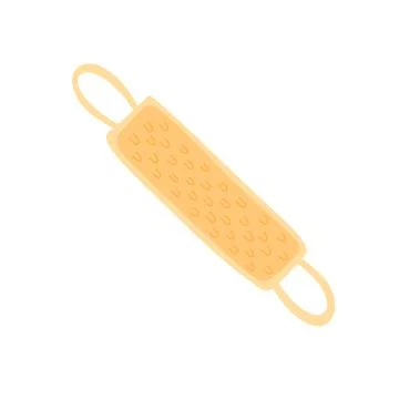 Hand drawn vector illustration of loofah icon. Cute illustration of bath elem Stock Illustration