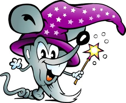 Hand-drawn vector illustration of an magic computer mouse Stock Illustration