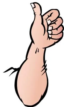 Hand-drawn vector illustration of an man giving thumb up Stock Illustration
