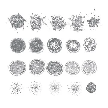 Hand drawn vector illustration of messy line. Doodle scribble chaos lines. Illustrazione stock