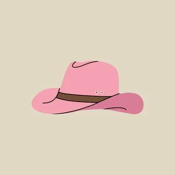 Hand drawn vector illustration of old western cowboy hat Illustration
