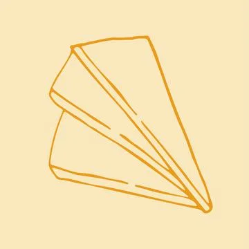 Hand drawn vector illustration of a pair of triangle cheese wedges stacked Ilustração Stock