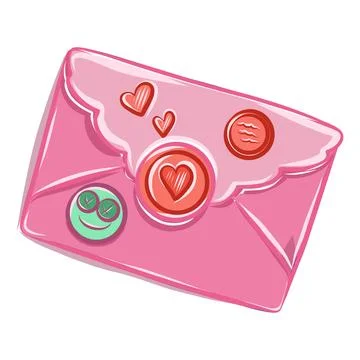 Hand drawn vector illustration of a postal envelope for letters 스톡 일러스트