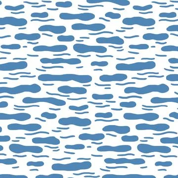 Hand drawn vector illustration of river pattern. Abstract doodle wallpaper. 스톡 일러스트