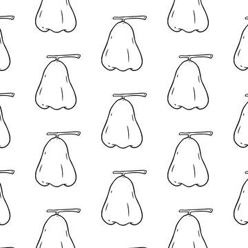 Hand drawn vector illustration of rose apple pattern. Wallpaper for textile, Illustrazione stock