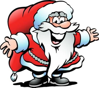 Hand-drawn vector illustration of an santa claus Stock Illustration