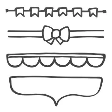 Hand drawn vector illustration set Stock Illustration