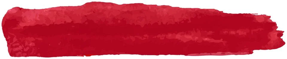 Hand-drawn vector illustration of a single watercolor red stain Stock Illustration