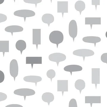 Hand drawn vector illustration of speech bubbles pattern. Stock Illustration